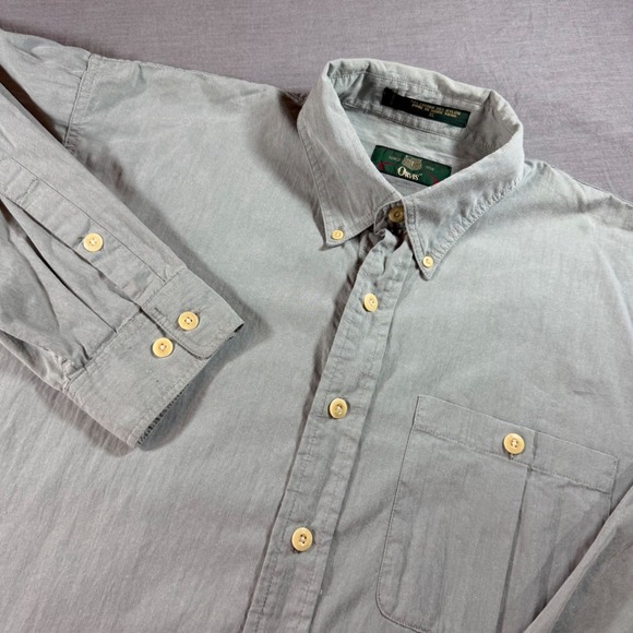 Orvis Other - Orvis Button Down Shirt Mens XL Gray Excellent Security Pocket Cotton Blend Long